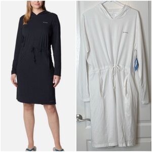 Columbia Sun Trek Hooded Cover Up Dress White Small